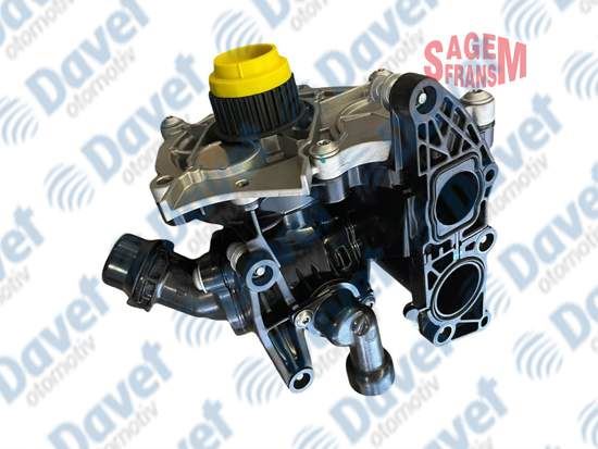 SAGEMFR 24112 Devirdaim Termostat Kutuklu [Komple-Sensorsuz ] Golf Vi - Vii - Jetta Iv 14-> - Passat 15-> - Polo 14-> - Tiguan 16-> - A3-A4-A5 Leon-Ibiza-Octavia-Super B 1.8 / 2.0 Tfsi -Tsi  ####